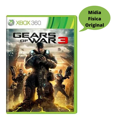 Gears Of War 3 Xbox 360 Jogo Exclusivo Microsoft Studios